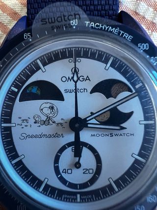 Orologio Swatch Moonswatch Moonshine Gold Snoopy palomitas