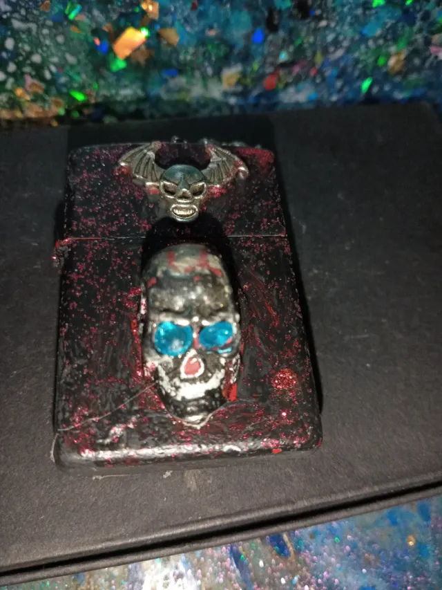 Encendedor tipo Zippo deseño 1 Calavera Acero