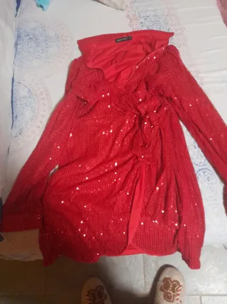 Vestido rojo lentejuelas