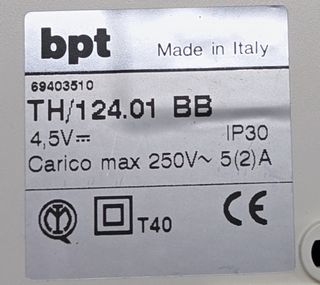 BPT TH-12401BB Cronotermostato
