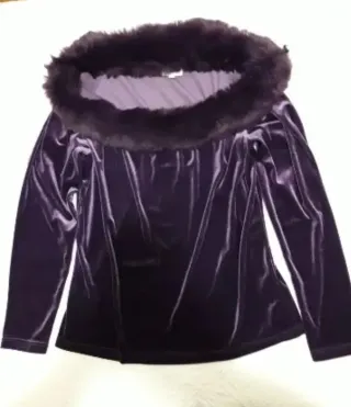 Blusa terciopelo hombros descubiertos