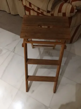Escalera madera 3 peldaños