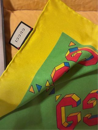 Foulard Gucci GG Logo Verde Giallo