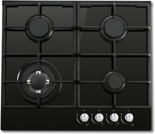 Piano cottura a gas 4 fuochi vetro nero