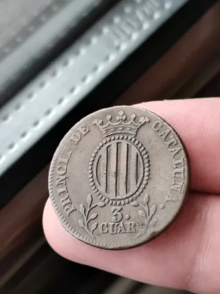 Moneda de 3 cuartos 1838 Isabel II