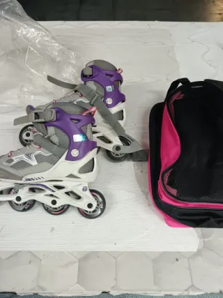 Funda y  patines talla 35-38