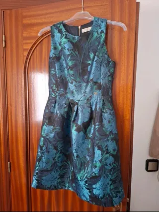 Vestido fiesta/boda Cuplé azul y verde