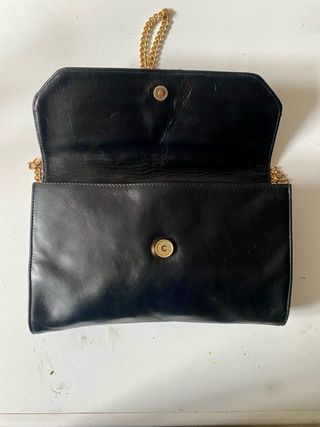 Borsa vera pelle vintage catenella oro