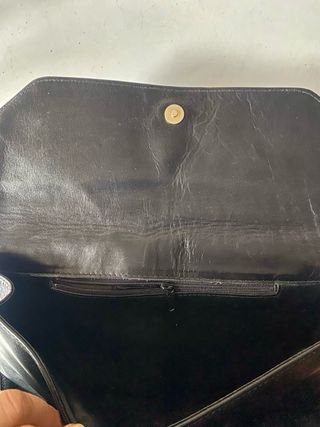 Borsa vera pelle vintage catenella oro