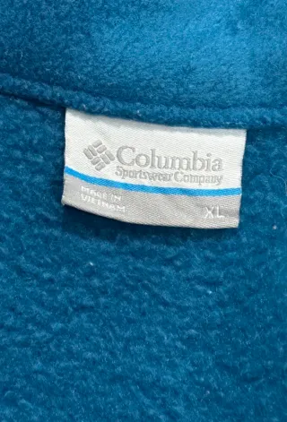Giacca in pile Columbia zip donna blu