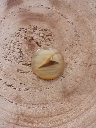 Spilla vintage rotonda in resina con inserto