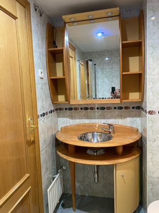 Mueble lavabo cerezo macizo alta calidad