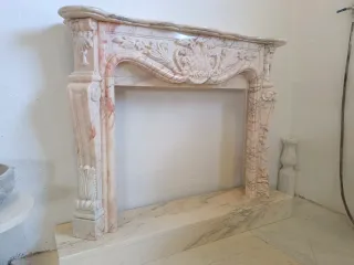 Chimenea estilo francés de mármol