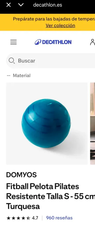 Balón de Gimnasia Domyos Decathlon 55cm