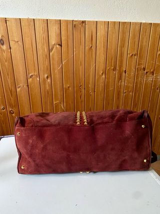 Borsa Almala pelle scamosciata borchie