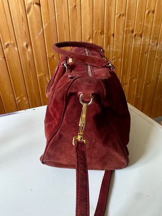 Borsa Almala pelle scamosciata borchie