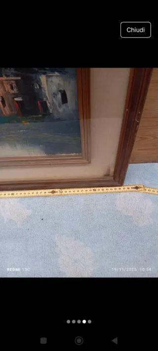 Quadro antico paesaggio con casa