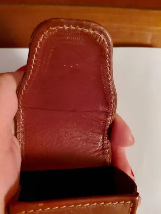 Porta sigarette vintage in pelle