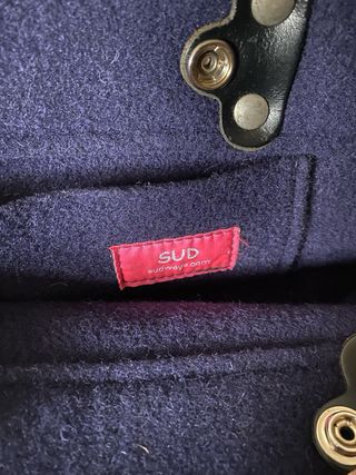 Borsa Sud lana e pelle blu