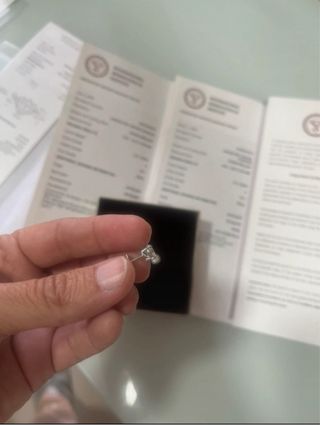 Pendientes Diamante Oro Blanco IGI dormilonas