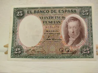 Billete 25 Pesetas Banco de España 1931
