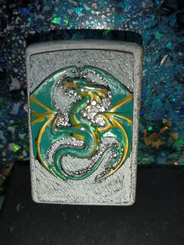 Mechero tipo Zippo Dragoñ Mitologico Protector
