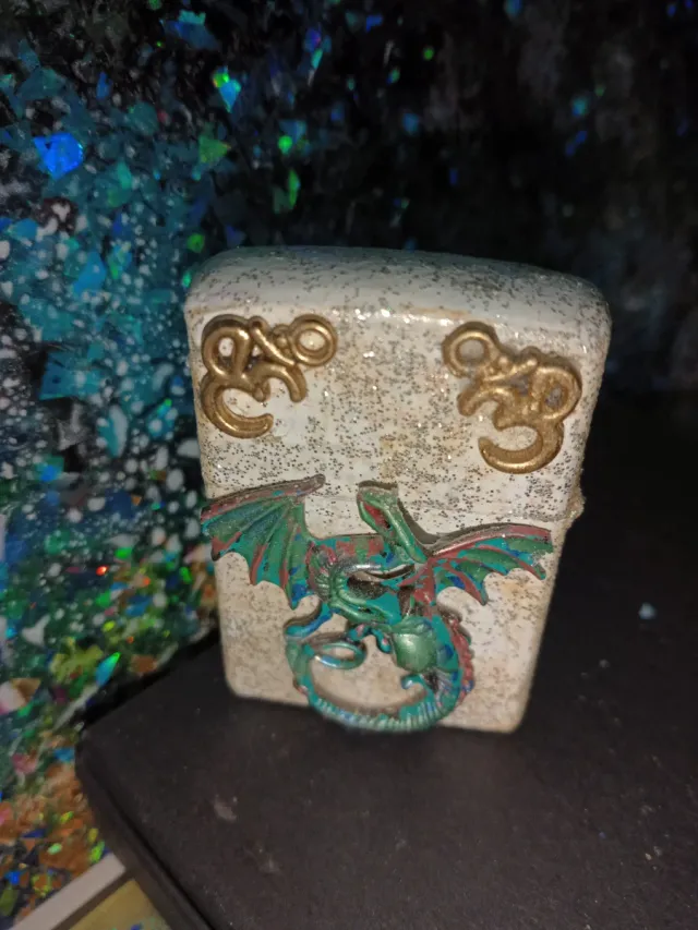 Mechero tipo Zippo Dragoñ Mitologico Protector