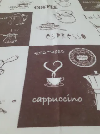 Runner da tavola caffè marrone e bianco 150x 50