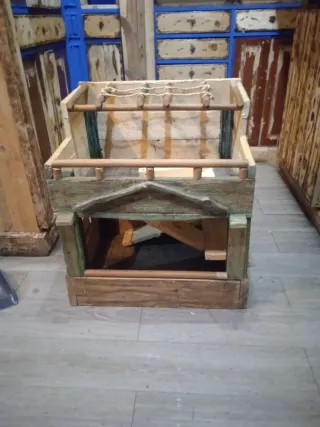 Caseta Hamster Madera Marrón/Verde