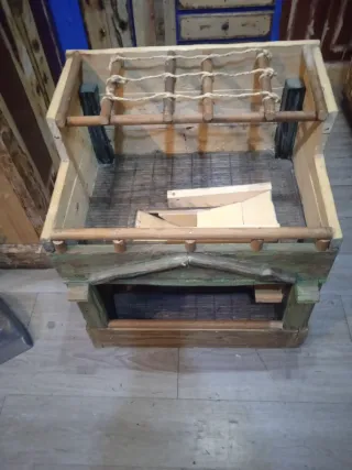 Caseta Hamster Madera Marrón/Verde