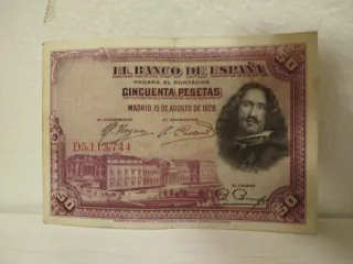 Billete 50 Pesetas Banco de España 1928