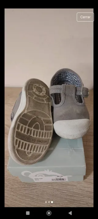 Zapatillas loneta niño, Pisamonas. Talla 22