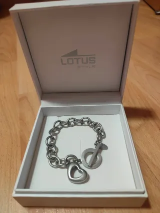Pulsera Lotus Style Corazón Acero