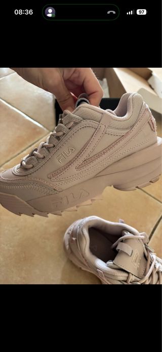 Scarpe Fila Beige/Rosa Tg 35