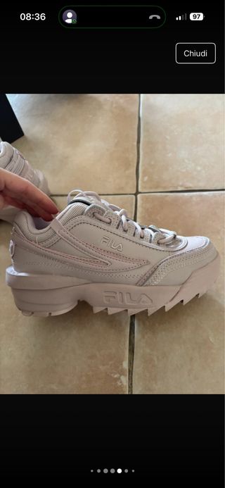 Scarpe Fila Beige/Rosa Tg 35