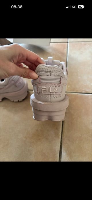 Scarpe Fila Beige/Rosa Tg 35