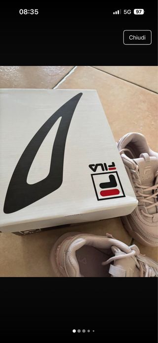 Scarpe Fila Beige/Rosa Tg 35