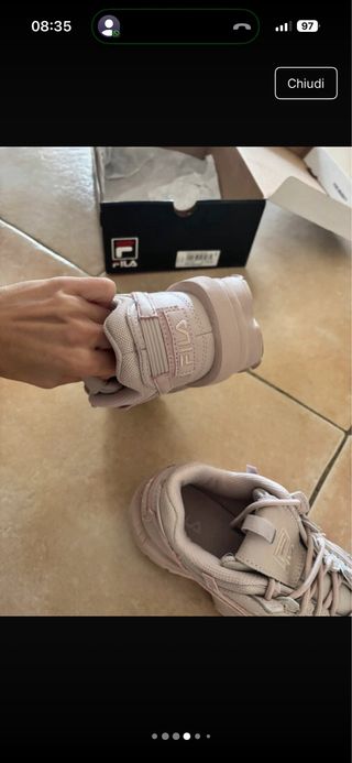 Scarpe Fila Beige/Rosa Tg 35