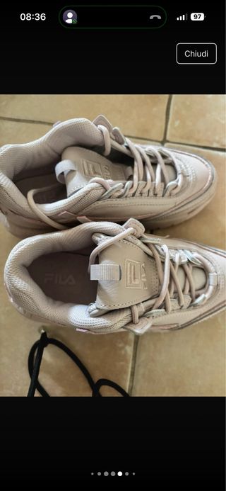 Scarpe Fila Beige/Rosa Tg 35