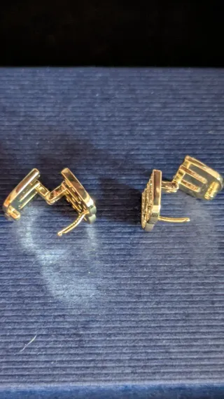 Orecchini Miu Miu in acciaio placcato oro e Zircon