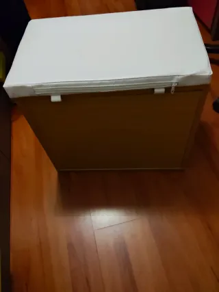 Banco zapatero madera y blanco