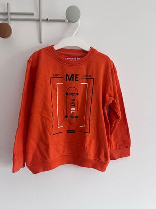 Sudadera naranja infantil