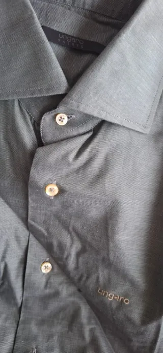 Camisa Ungaro Talla 39 M Gris