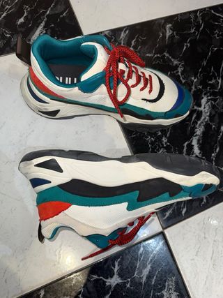 Zapatillas Pull&Bear Teal y Blanco