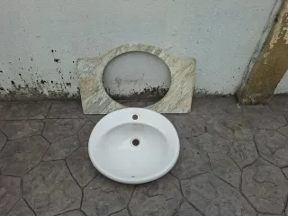 Lavabo Roca de encastrar porcelana blanco