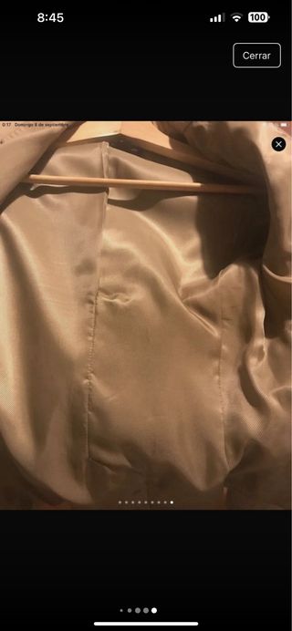 Traje de chaqueta y pantalón beige