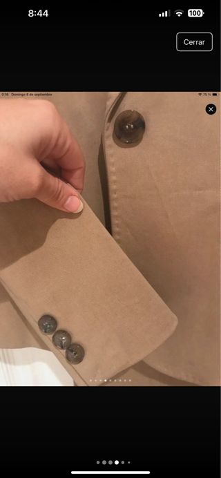 Traje de chaqueta y pantalón beige