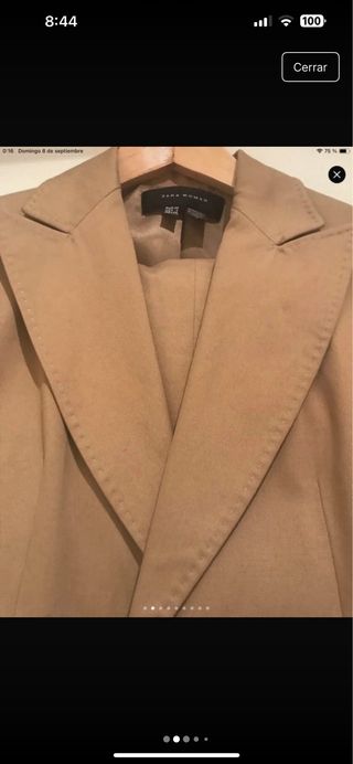 Traje de chaqueta y pantalón beige