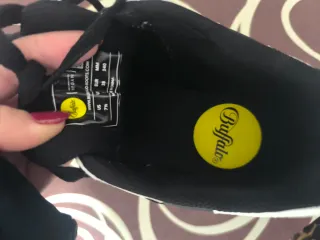 Zapatos Buffalo Plataforma Negros y Blancos 38