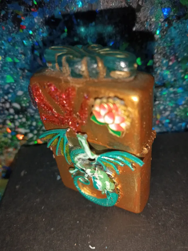 Mechero tipo Zippo Jecko y Dragón